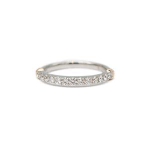 18k White & Rose Gold Diamond Wedding Ring